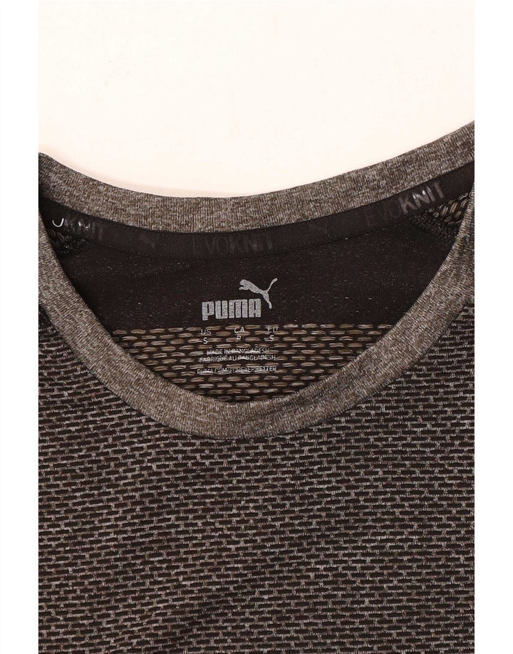 Puma Herren T-Shirt Top Small Grau Colourblock