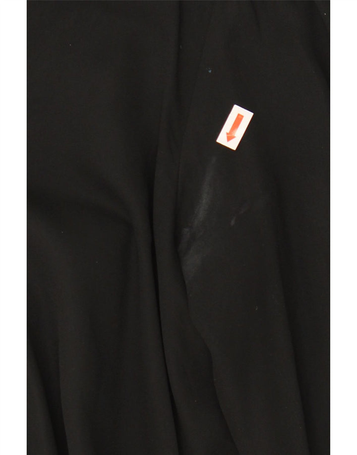Zara Damen-Langarm-Blusenoberteil mit Bindeband vorne, Gr. 10, Größe S, Schwarz, Polyester