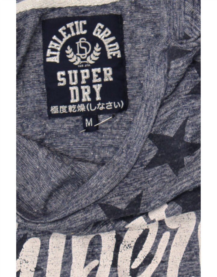 SUPERDRY Womens Graphic Sweatshirt Jumper UK 14 Medium Navy Blue Vintage Superdry and Second-Hand Superdry from Messina Hembry 