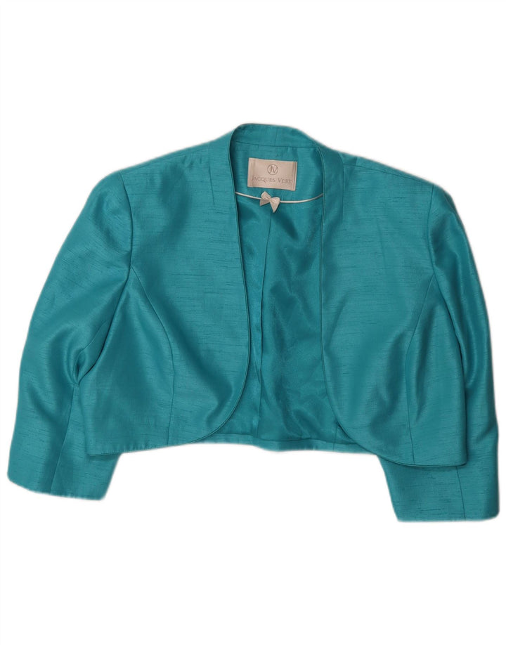 JACQUES VERT Damen 3/4 Ärmel Bolero Jacke UK 16 Large Türkis
