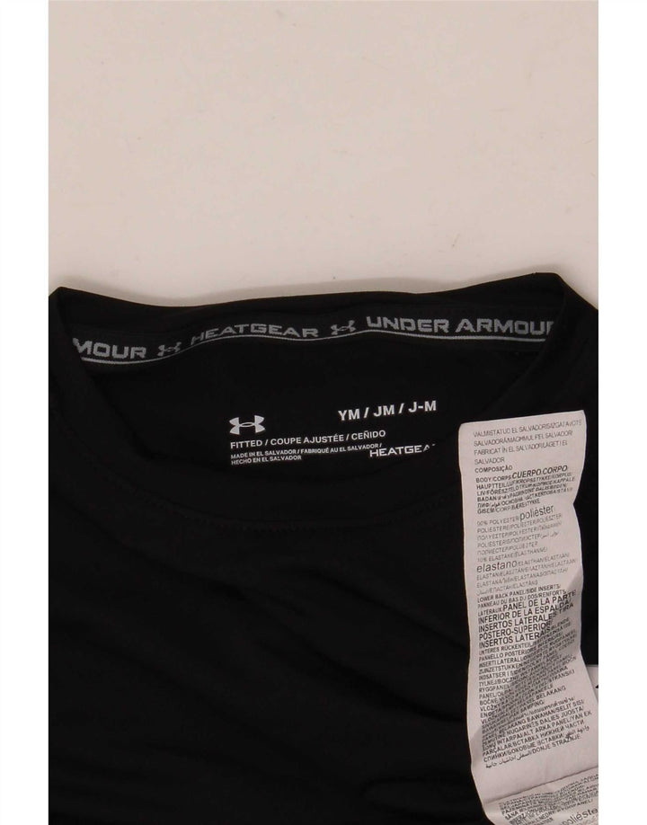 Under Armour Jungen Heat Gear Top Langarm 9–10 Jahre Medium Schwarz