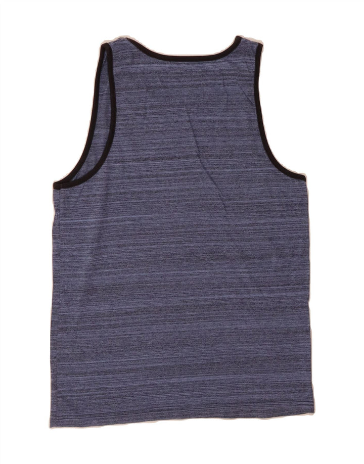 VANS Mens Vest Top Small Navy Blue Striped Vintage Vans and Second-Hand Vans from Messina Hembry 
