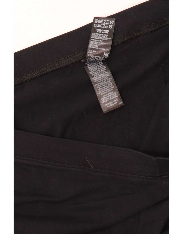 Marks & Spencer Damen Leggings UK 20 2XL Schwarze Baumwolle
