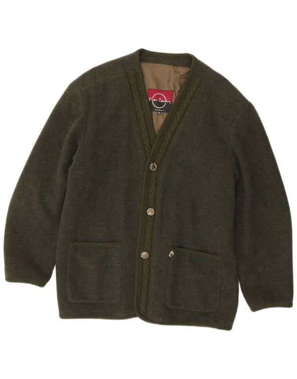 Pierre Cardin Herren-Blazer mit 3 Knöpfen, IT 56 3XL, grüne Wolle, Sport