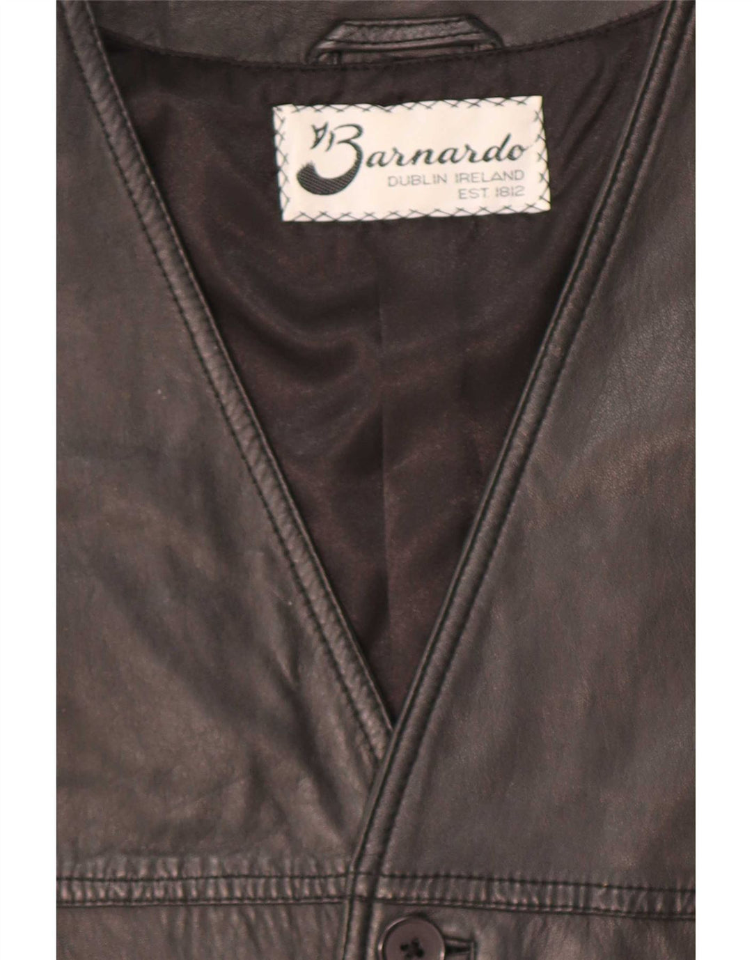 Barnardo Herren Lederweste Medium Schwarz