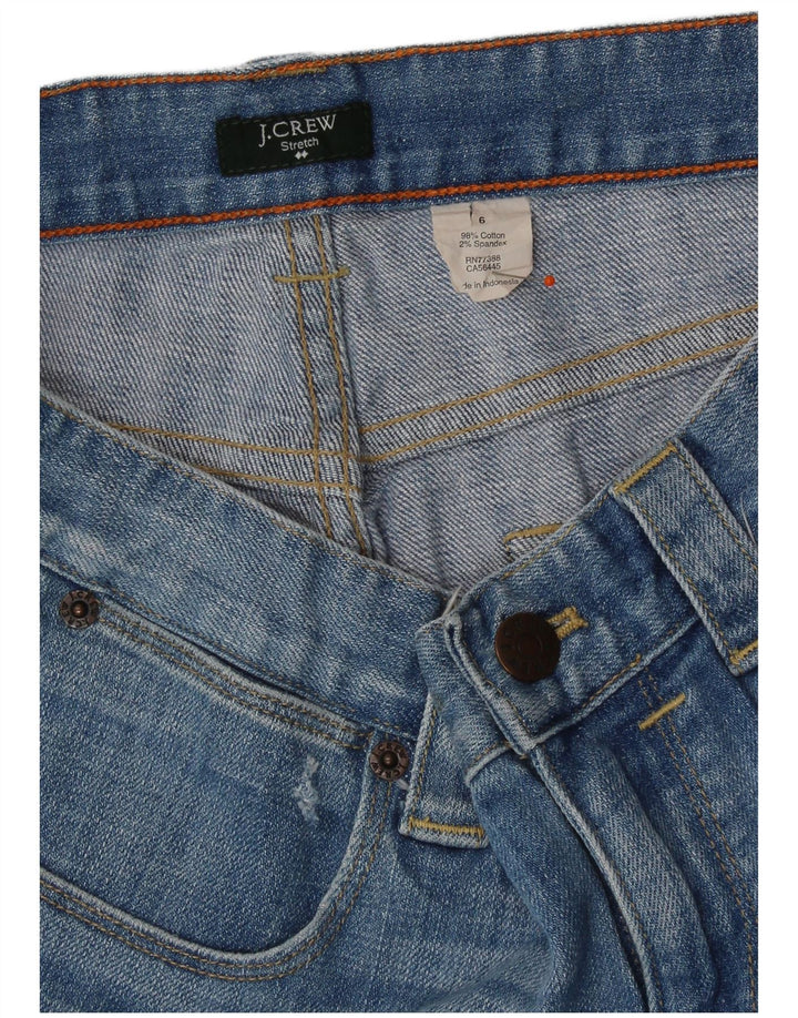 J. CREW Damen Jeansshorts US 6 Medium W30 Blaue Baumwolle