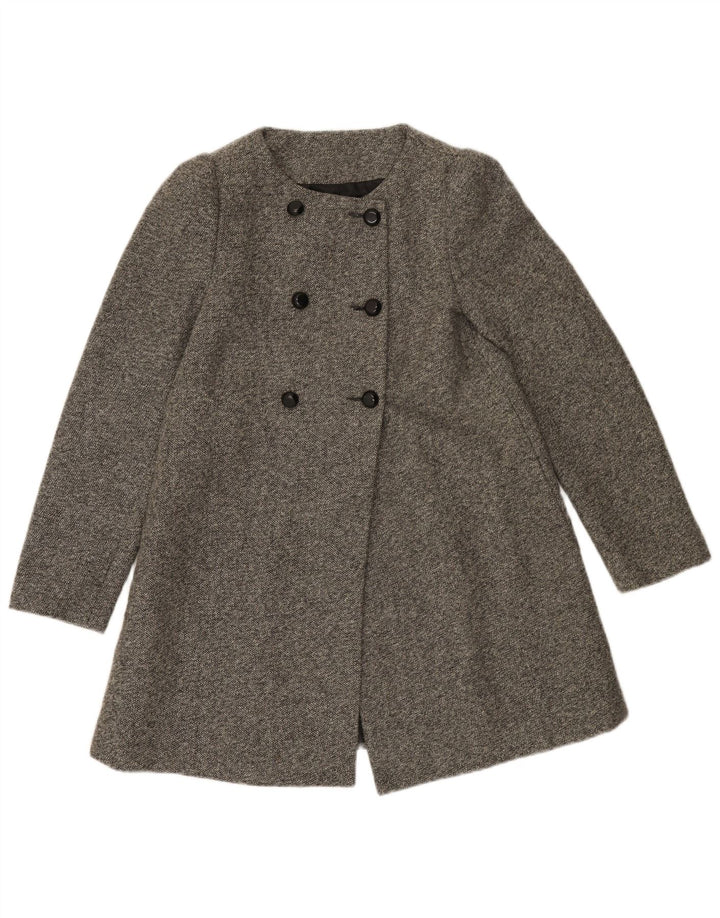 Zweireihiger Damenmantel von Zara, Größe S, Grau, Polyester