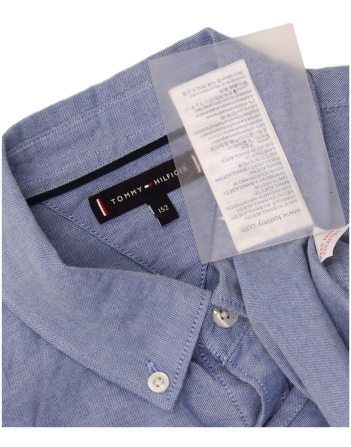 Tommy Hilfiger Hemd für Jungen, 11–12 Jahre, blaue Baumwolle