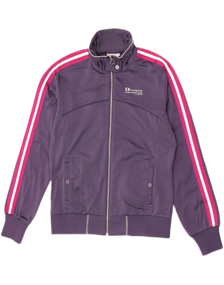 Champion Damen-Trainingsanzugoberteil mit Heritage-Passform, UK 14, Mittelviolett