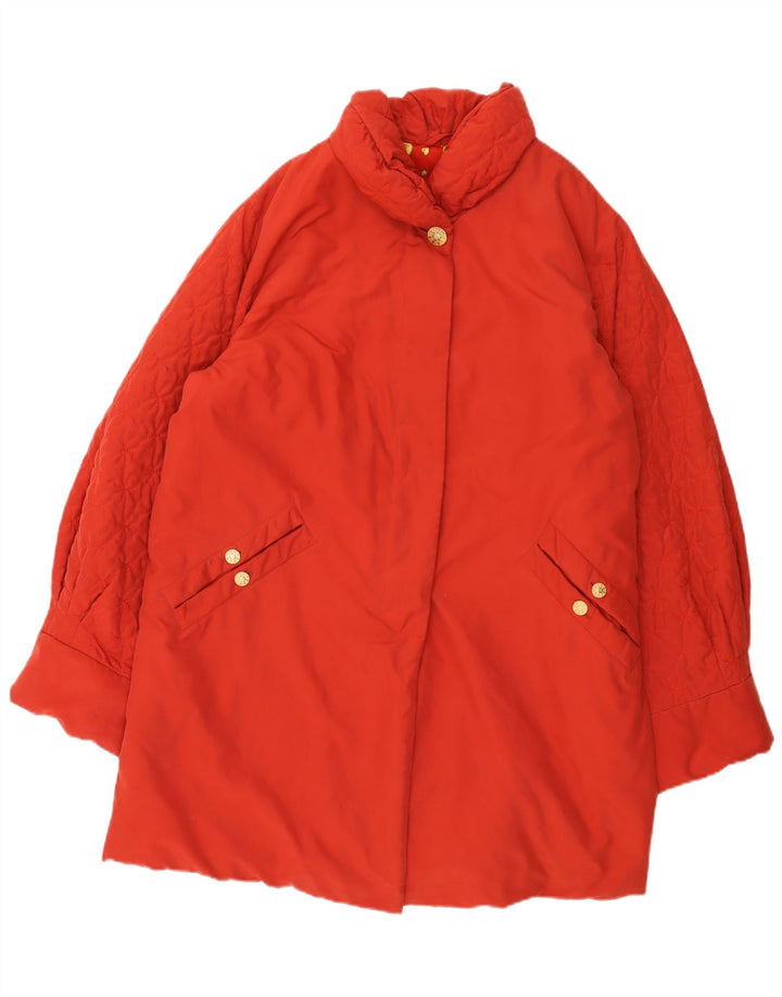 Vintage Damen gepolsterter Mantel EU 44 XL Rot