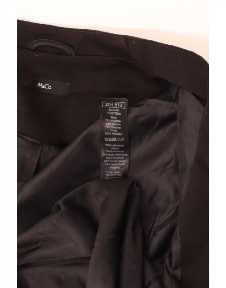 M&Co Womens Open Blazer Jacke UK 12 Mittelschwarzes Polyester