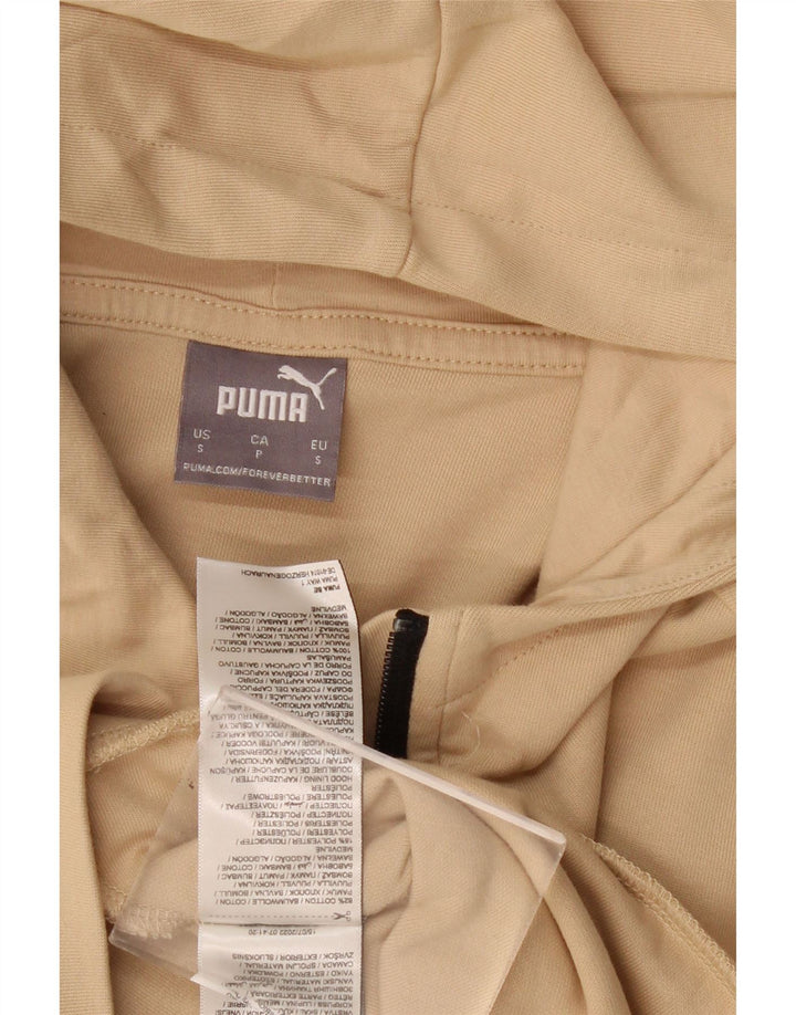 Puma Herren Kapuzenpullover mit Reißverschluss, Größe S, beige, Baumwolle