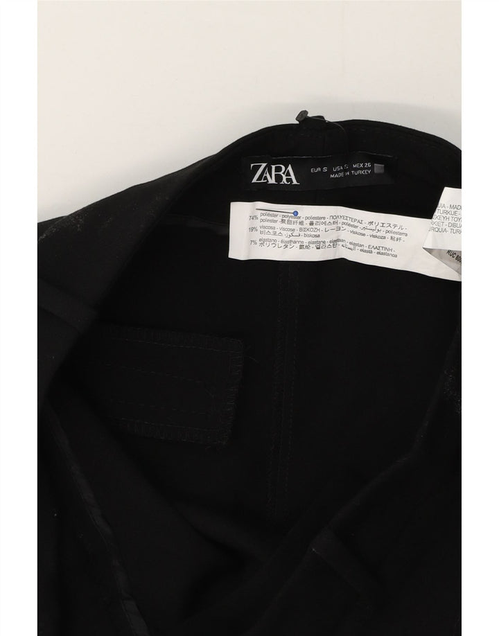 Zara Bootcut-Chinohose für Damen, Größe S, W26, L31, Schwarz, Polyester