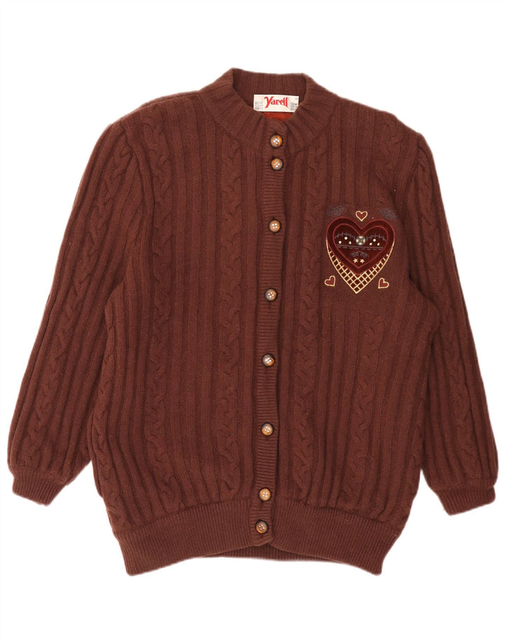 Yarell Damen-Strickjacke in Übergröße, Gr. 14, Braun