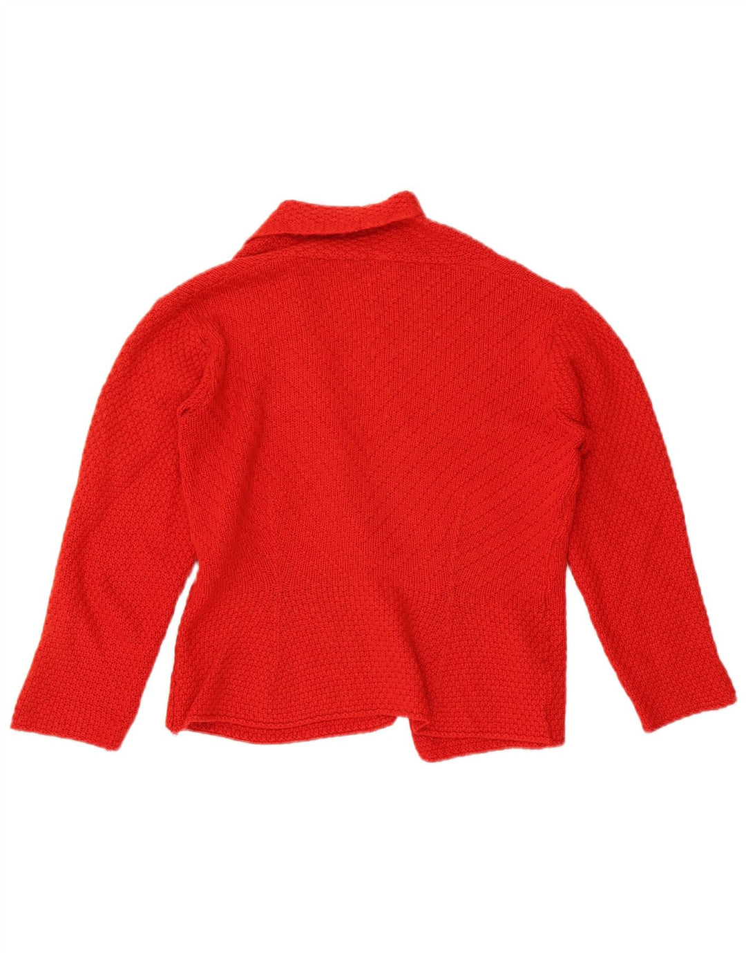 Marks & Spencer Damen Crop Open Cardigan Pullover UK 10 Small Rote Wolle