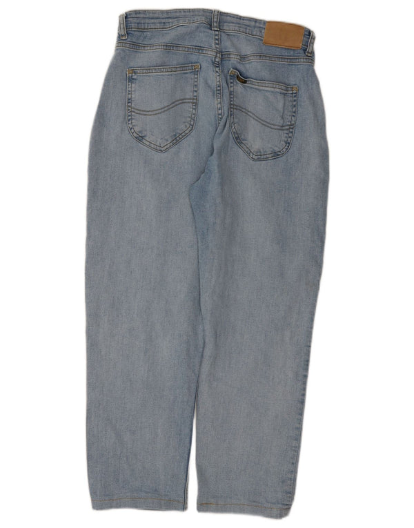 LEE Mädchen-Jeans mit hoher Taille und schmal zulaufendem Bein, 14–15 Jahre, W28, L24, blaue Baumwolle