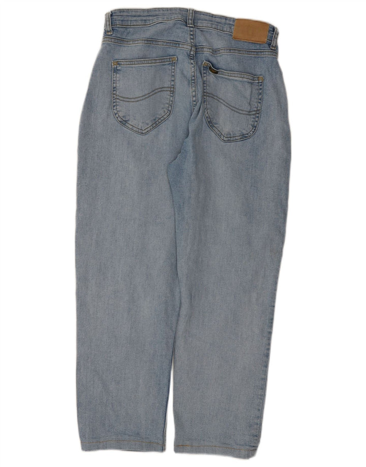 LEE Mädchen-Jeans mit hoher Taille und schmal zulaufendem Bein, 14–15 Jahre, W28, L24, blaue Baumwolle