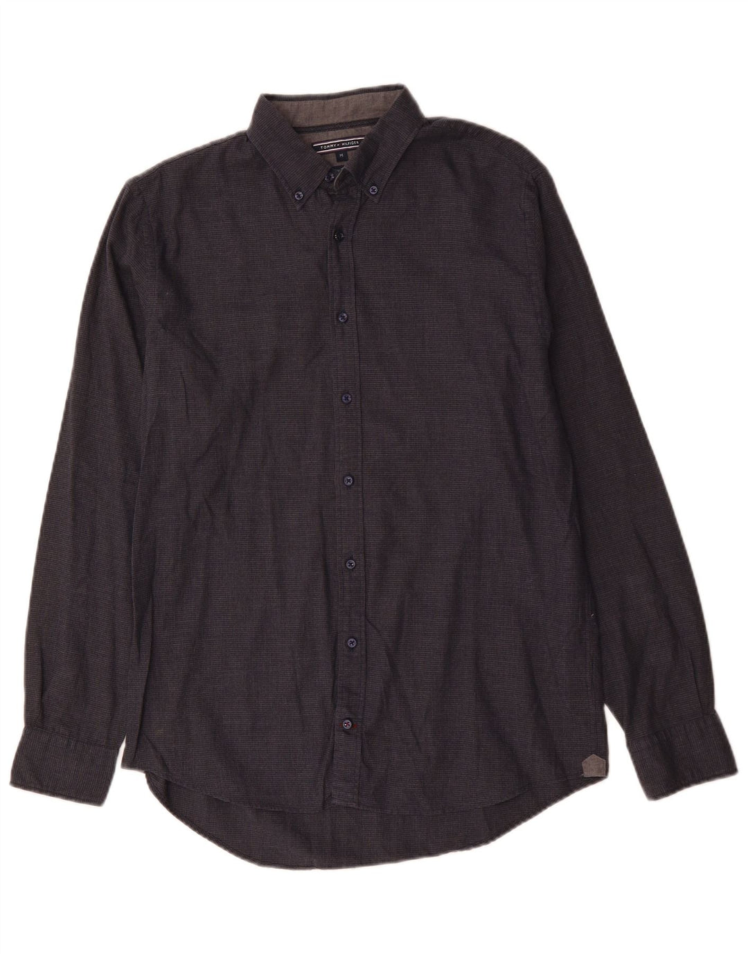 Tommy Hilfiger Herren New York Fit Hemd mittelgraue Baumwolle