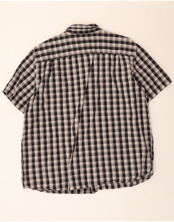 CARHARTT Mens Short Sleeve Relaxed Fit Shirt 2XL Black Check