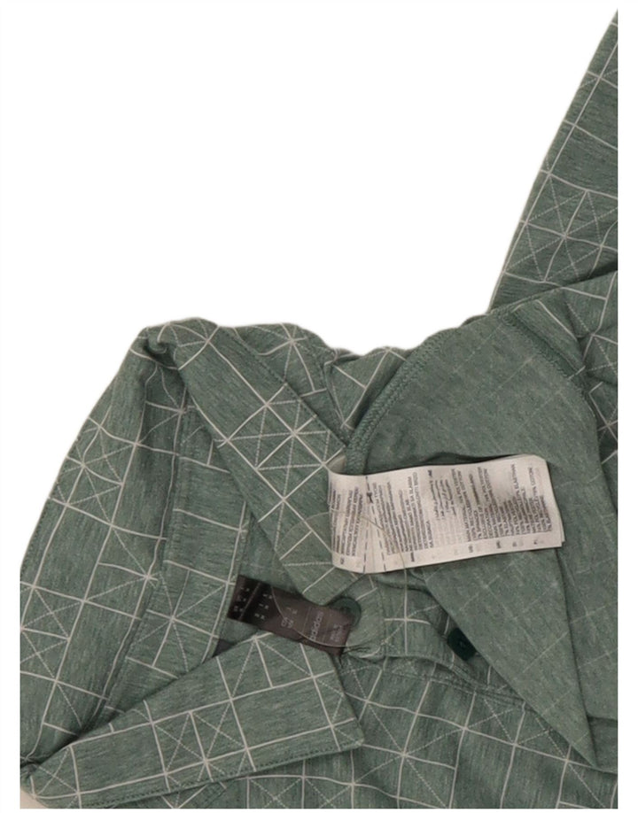 Adidas Herren Poloshirt Mittelgrünes geometrisches Polyester