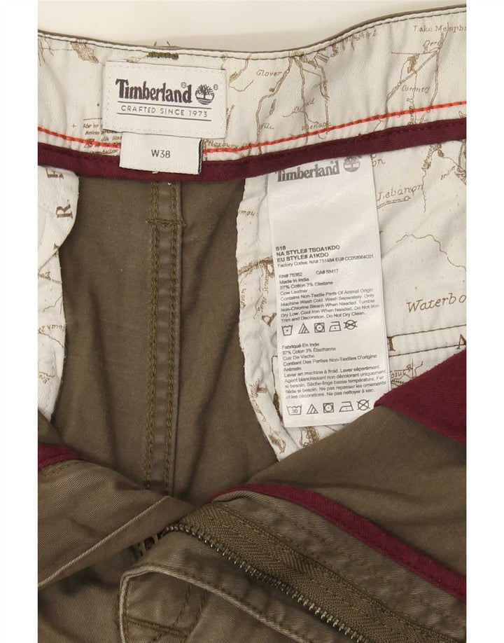 Timberland Herren Cargoshorts W38 XL Khaki Baumwolle