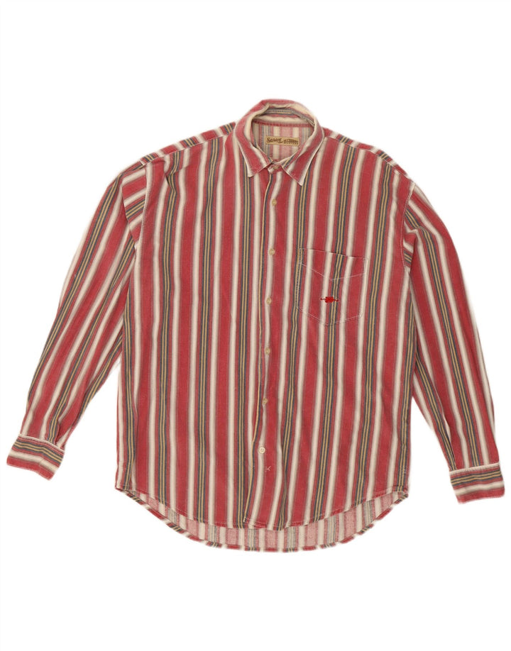 El Charro Herren-Flanellhemd, mittelgroß, mehrfarbig, gestreift, Baumwolle