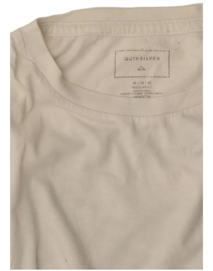 Quiksilver Herren-T-Shirt mit normaler Passform und Grafik, Mittelweiß