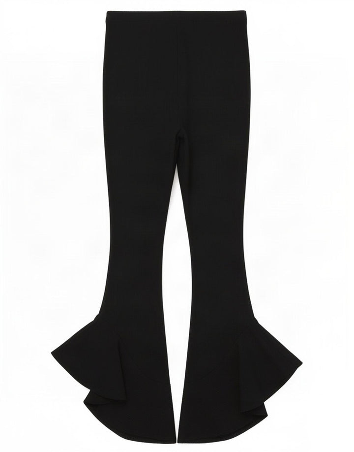 Topshop Damen Schlaghose UK 14 Large Schwarz Polyester