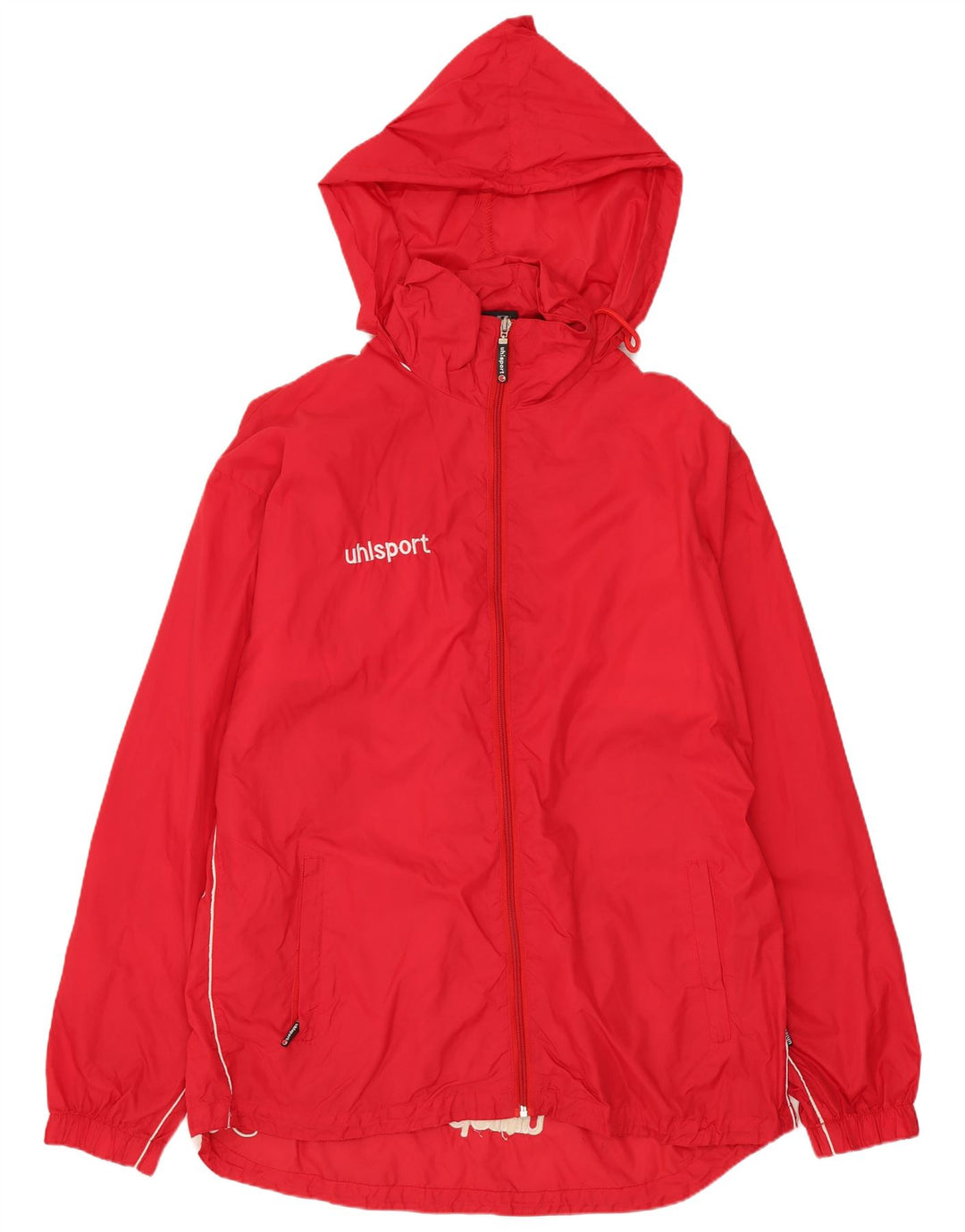 Uhlsport Herren-Regenjacke mit Kapuze, UK 40, Größe L, Rot, Polyester