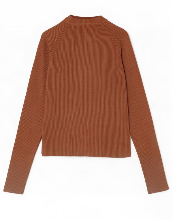 Zara Damen Crop Crew Neck Pullover Pullover UK 12 Mittelbeige Viskose