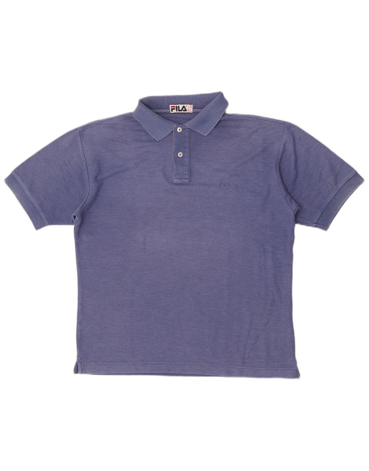 Fila Herren-Poloshirt, kleine blaue Baumwolle