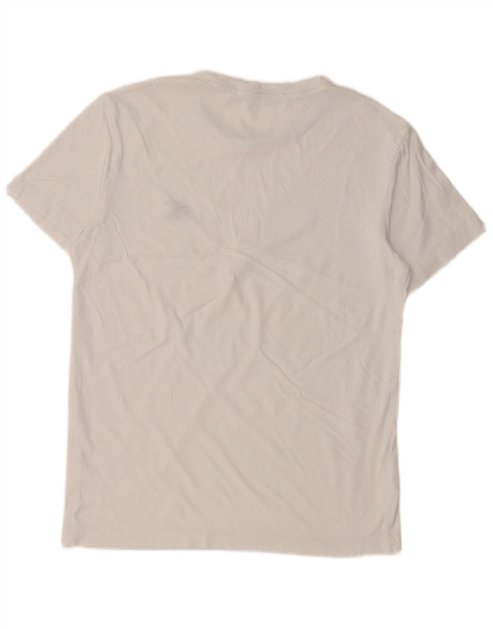 CALVIN KLEIN Damen T-Shirt Top UK 14 Medium Weiß
