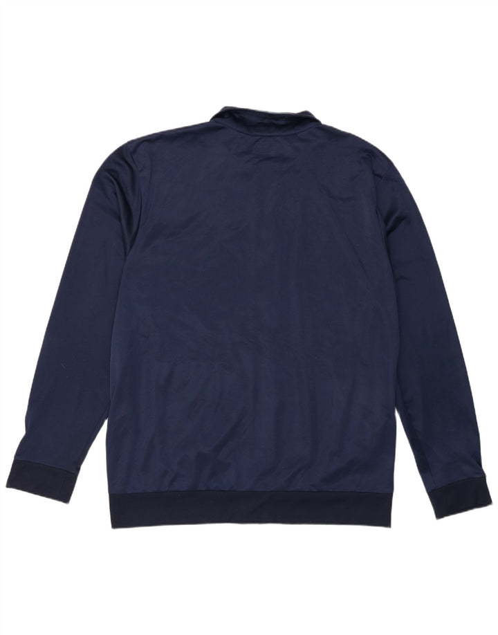 Kappa Herren-Trainingsanzugoberteil mit Grafik, 2XL, Marineblau, Polyester