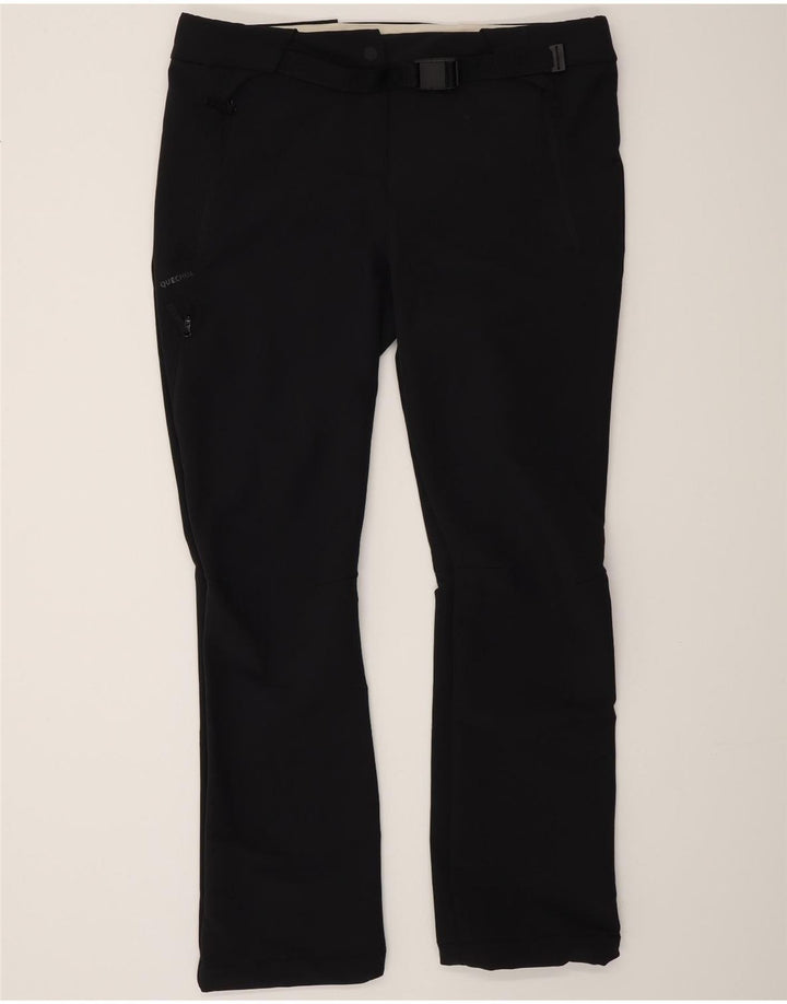 Decathlon Bootcut-Cargohose für Damen, Größe L, W38, L31, Schwarz, Polyester