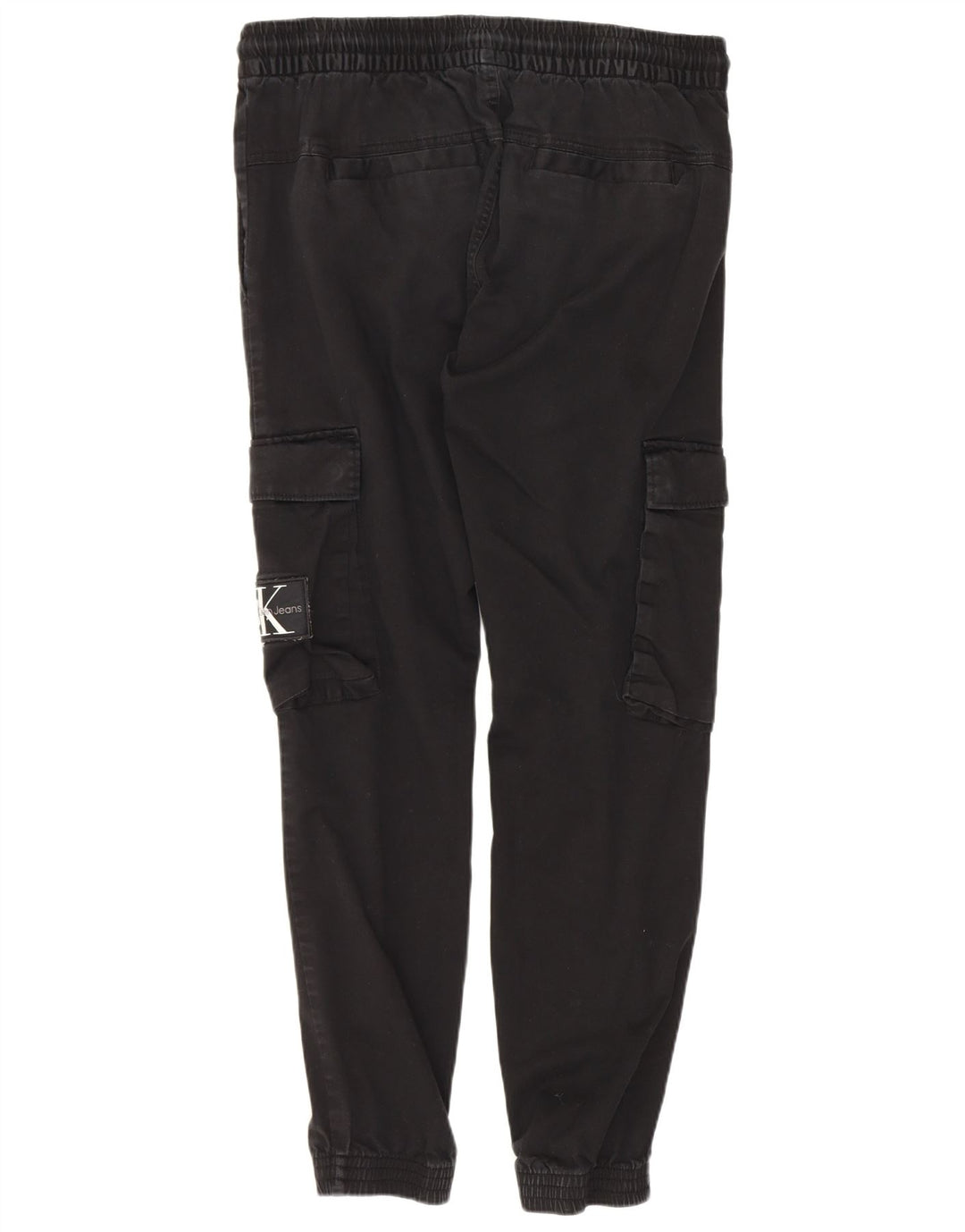 Calvin Klein Damen Joggers Cargohose Medium W30 L28 Schwarz Baumwolle