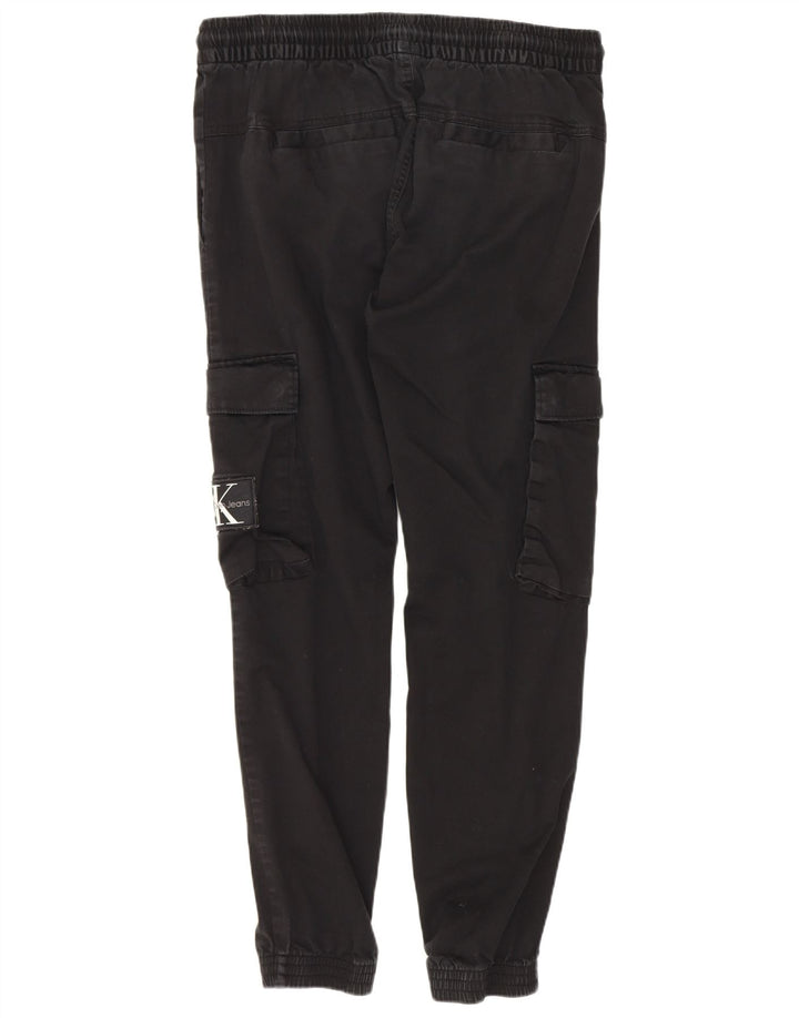 Calvin Klein Damen Joggers Cargohose Medium W30 L28 Schwarz Baumwolle