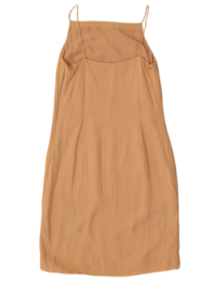 Marella Damen Slip-Kleid UK 12 Mittelbeige Viskose