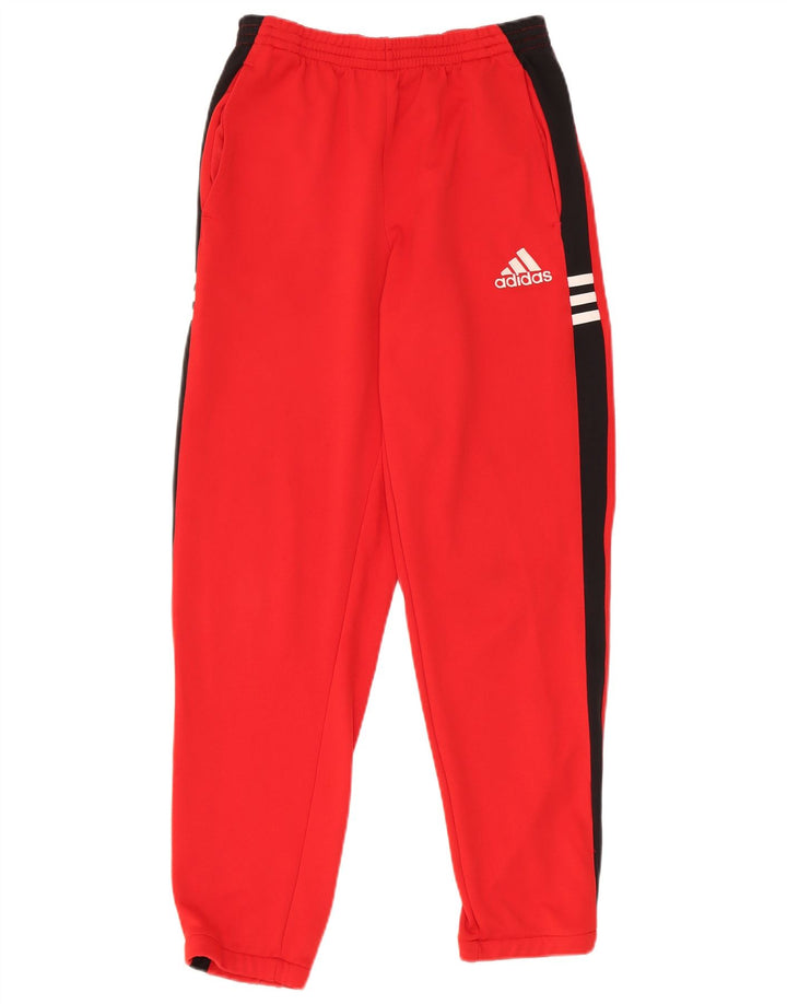 Adidas Trainingshose für Jungen, 13–14 Jahre, rotes Farbblock-Polyester