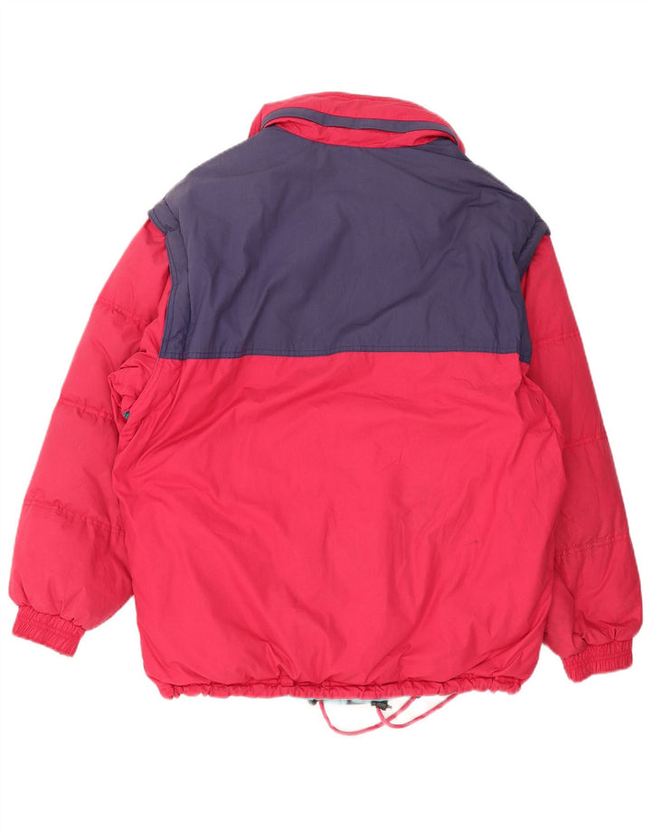 Diadora Herren-Skijacke UK 38 Mittelrosa Colourblock-Polyester