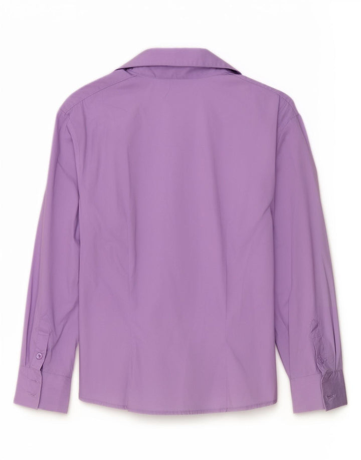 Les Copains Damen Pullover-Hemd IT 42 Mittelviolette Baumwolle