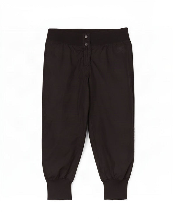 Nike Damen Caprihose UK 8 Small W30 L20 Schwarzes Nylon