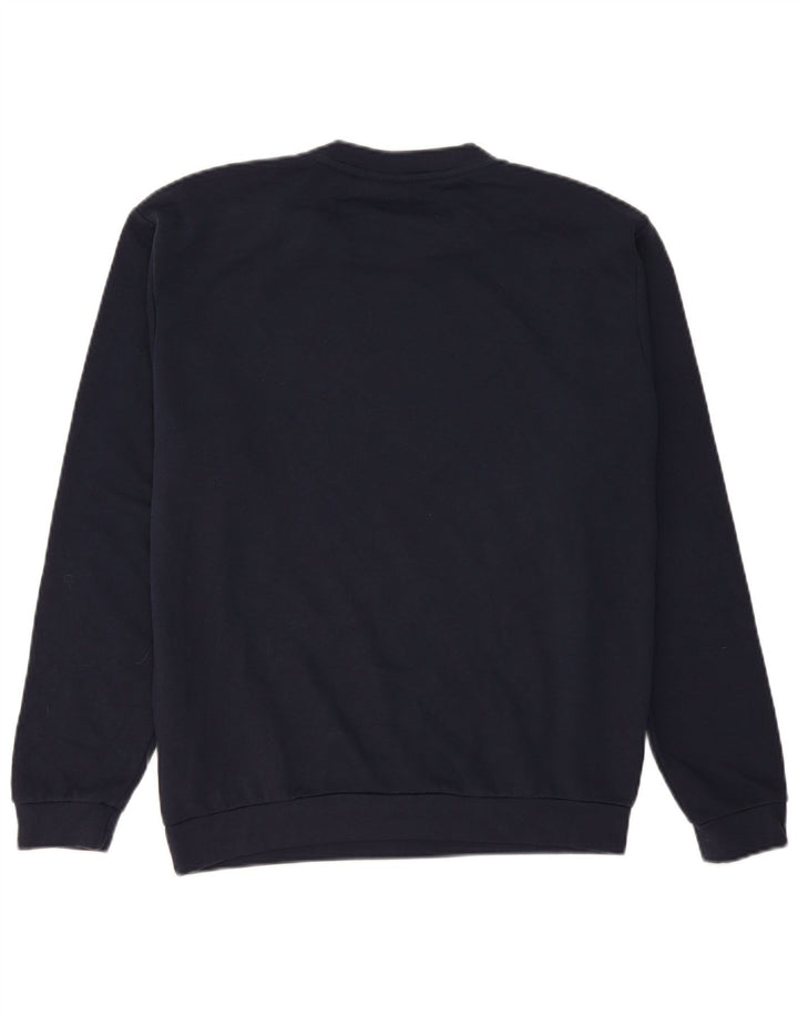 Sergio Tacchini Herren-Sweatshirt, Pullover, groß, marineblau, Baumwolle