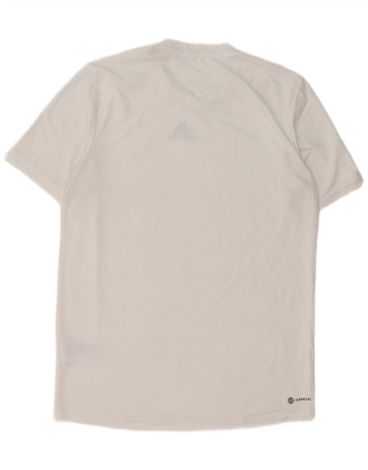 Adidas Herren Aeroready T-Shirt Top Small Weiß Polyester