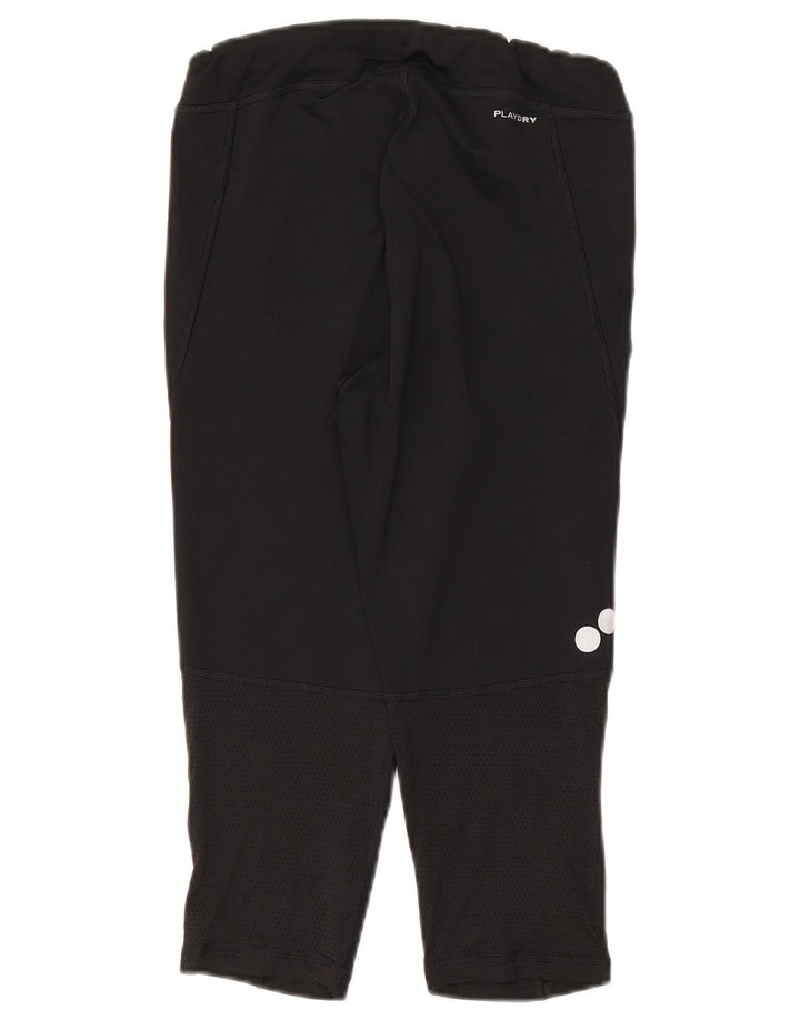 Reebok Damen Capri-Leggings UK 8/10 Small Schwarz Polyester