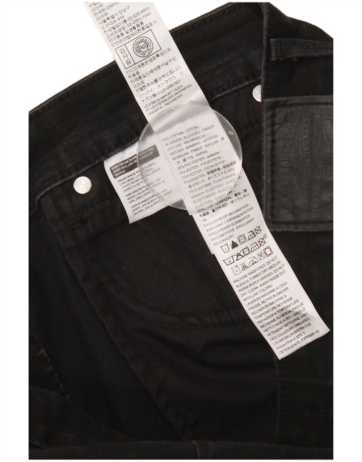 Levi's Damen 712 Slim Jeans W30 L30 schwarze Baumwolle