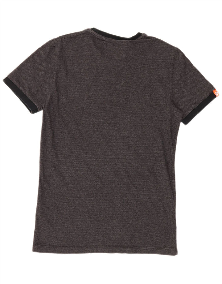 Superdry Herren T-Shirt Top Small Grau Baumwolle