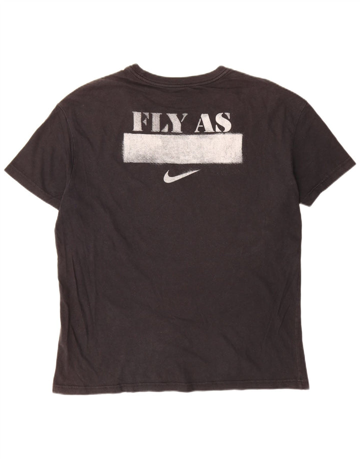 Nike Herren-T-Shirt mit Grafik, groß, aus schwarzer Baumwolle