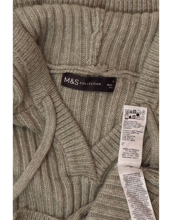 Marks & Spencer Damen Kapuzenpullover UK 14 Mittelgrün Polyester