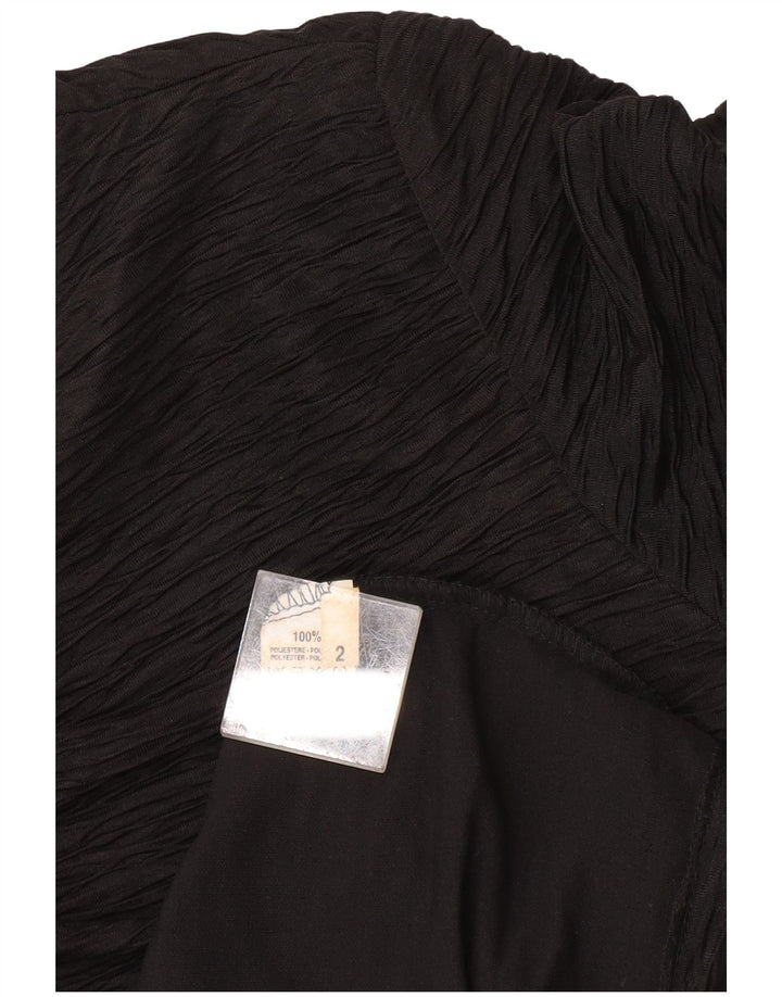 Vintage Damen Etuikleid US 2 XS Schwarz Polyester