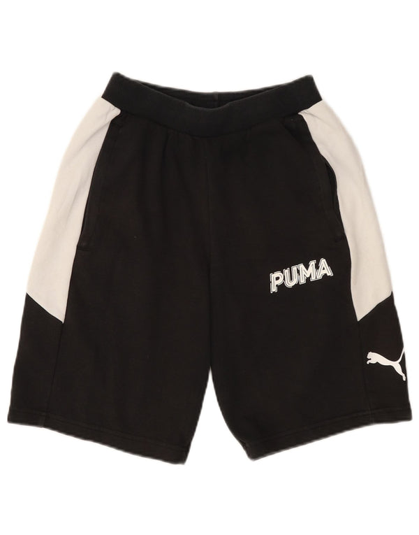 Puma Mens Sport Shorts Small  Black Colourblock Cotton